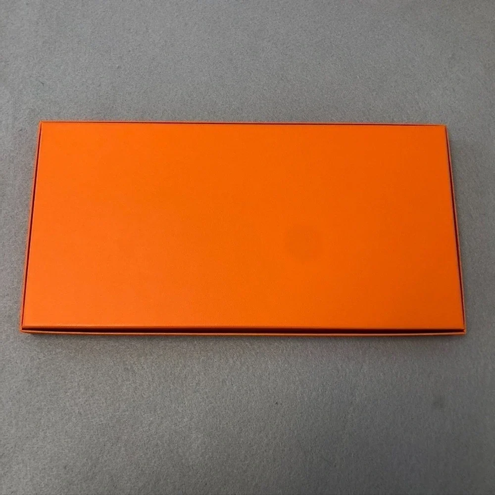 Authentic Hermes Orange Storage Gift Box Empty 14.5x7.5x1.5 Small Rectangle